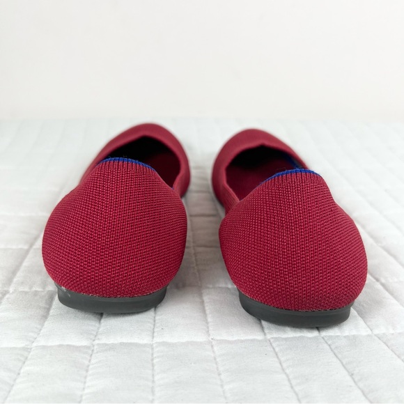 Rothy’s The Flat Rounded Toe Ballet Flat in Red Size 9 Washable - Picture 4 of 10